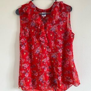 Floral sleeveless shirt